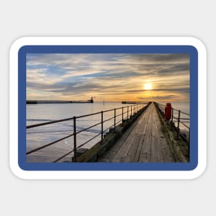 January sunrise at the mouth of the River Blyth - Landscape (2) Sticker